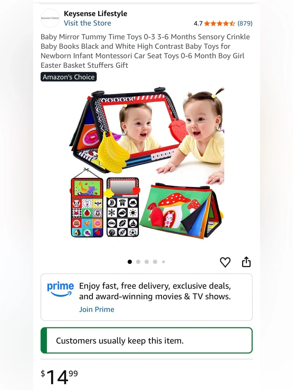 NWT! Baby Toys! Sassy Ring Stacker & Toy Mirror